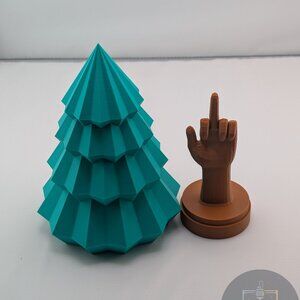 Funny Christmas Tree Gag Gift | Adult Humor Holiday Decor | Hidden Middle Finger